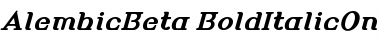 AlembicBeta BoldItalicOne Font