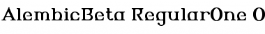 AlembicBeta-RegularOne Font
