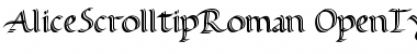 Alice Scrolltip Roman Font