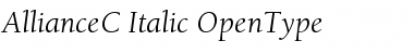 AllianceC Italic Font