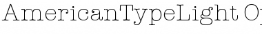 American TypeLight Font American TypeLight Font