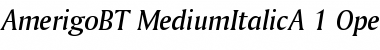 Bitstream Amerigo Medium Italic Font
