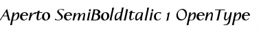Aperto SemiBold Italic Font