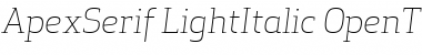 Apex Serif Light Italic Regular Font