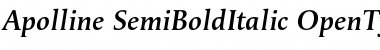 Apolline SemiBoldItalic Font