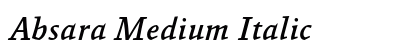 Absara Medium Italic