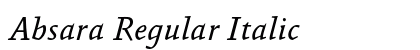 Absara Regular Italic