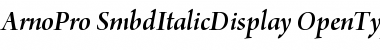 Arno Pro Semibold Italic Display Font
