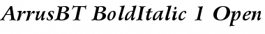 Bitstream Arrus Font