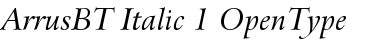 Bitstream Arrus Italic Font