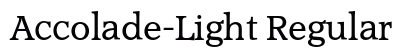 Accolade-Light Regular preview
