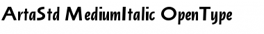 Arta Std Medium Italic Font