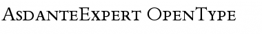 AsdanteExpert Font