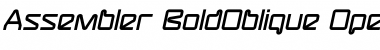 Assembler-BoldOblique Font