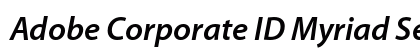 Adobe Corporate ID Myriad Semibold Italic