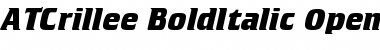 ATCrillee BoldItalic Font