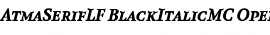 AtmaSerifLF-BlackItalicMC Regular Font