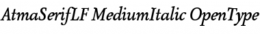 AtmaSerifLF-MediumItalic Font