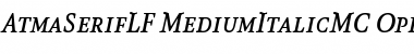 AtmaSerifLF-MediumItalicMC Regular Font