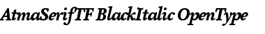 AtmaSerifTF-BlackItalic Font