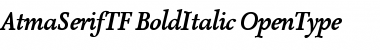 AtmaSerifTF-BoldItalic Font