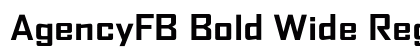 AgencyFB Bold Wide Regular