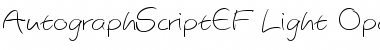 AutographScriptEF Light Font