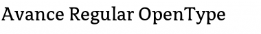 Avance Regular Font Avance Regular Font