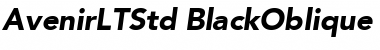 Avenir LT Std 95 Black Oblique Font