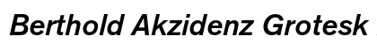 Berthold Akzidenz Grotesk BE Medium Italic Preview