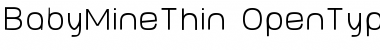 BabyMine Thin Font