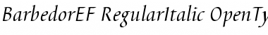 BarbedorEF RegularItalic Font