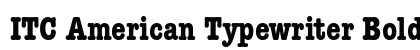 ITC American Typewriter Bold Condensed Preview