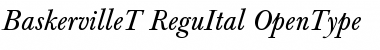 Baskerville T Regular Italic Font