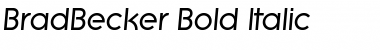 BradBecker Bold Italic Font