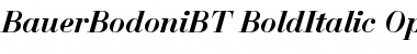 Bauer Bodoni Bold Italic Font