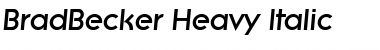 BradBecker-Heavy Italic Font