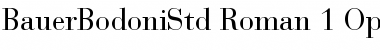 Bauer Bodoni Std 1 Font