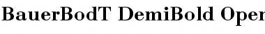 Bauer Bodoni T Demi Bold Font