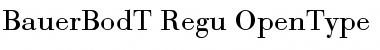 Bauer Bodoni T Regular Font