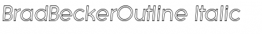 BradBeckerOutline Italic Font