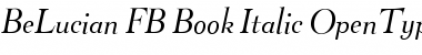 BeLucian FB Book Italic Font