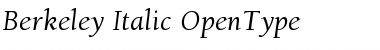Berkeley Oldstyle Italic Font