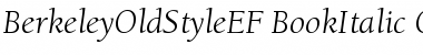 BerkeleyOldStyleEF BookItalic Font
