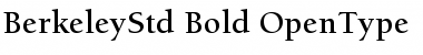 ITC Berkeley Oldstyle Std Bold Font