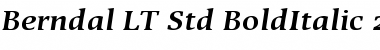 Download Berndal LT Std BoldItalic Font