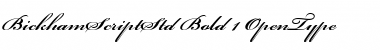 Bickham Script Std Bold Font