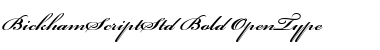 Bickham Script Std Bold Font