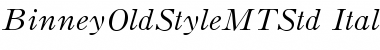 Binny Old Style MT Std Italic Font