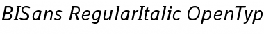 BISans RegularItalic Font